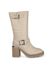 HEELED BOOT WITH BUCKLES