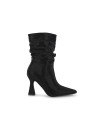TEXTURED CRUMPLED SHANK ANKLE BOOT