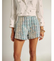 SEQUINED CHECK SHORTS